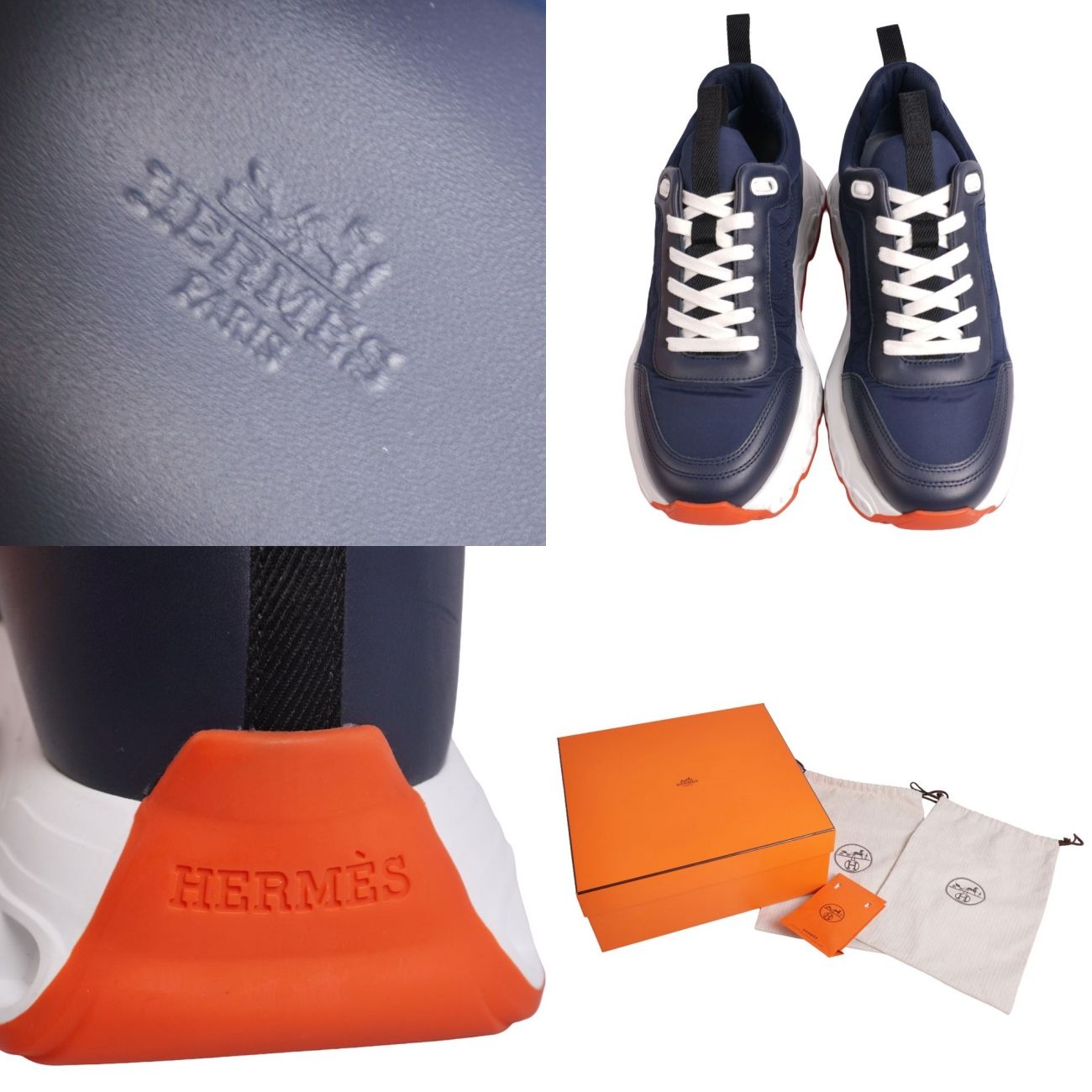 未使用 エルメス HERMES 2024 スニーカー インパルス シェーヌダンク