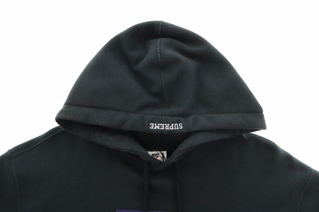 シュプリーム SUPREME ×NIKE ナイキ 19AW Leather Applique Hooded