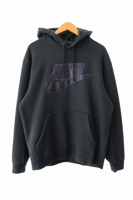 シュプリーム SUPREME ×NIKE ナイキ 19AW Leather Applique Hooded