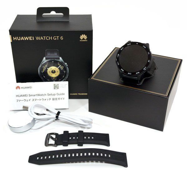 元箱付 HUAWEI ファーウェイ WATCH GT 6 46mm ATM-B19 グレー スマートウォッチ