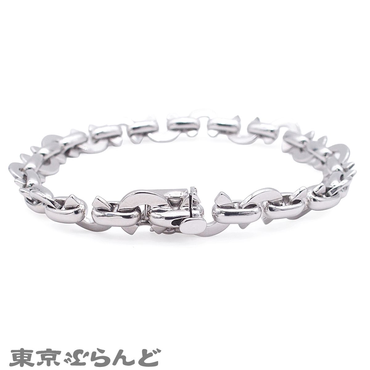 シャネル CHANEL チャームブレスレット ホワイトゴールド K18WG ココ C
