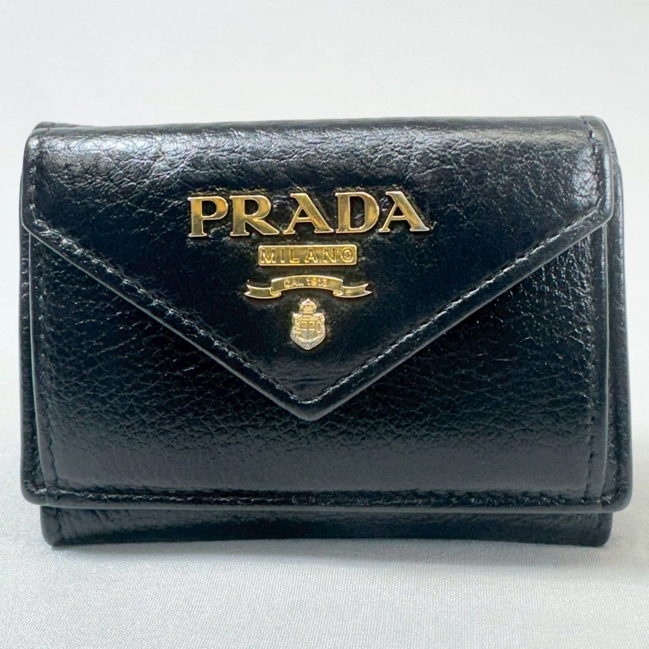 美品】PRADA プラダ ヴィッテロダイノ タイニー コンパクト Wホック 三