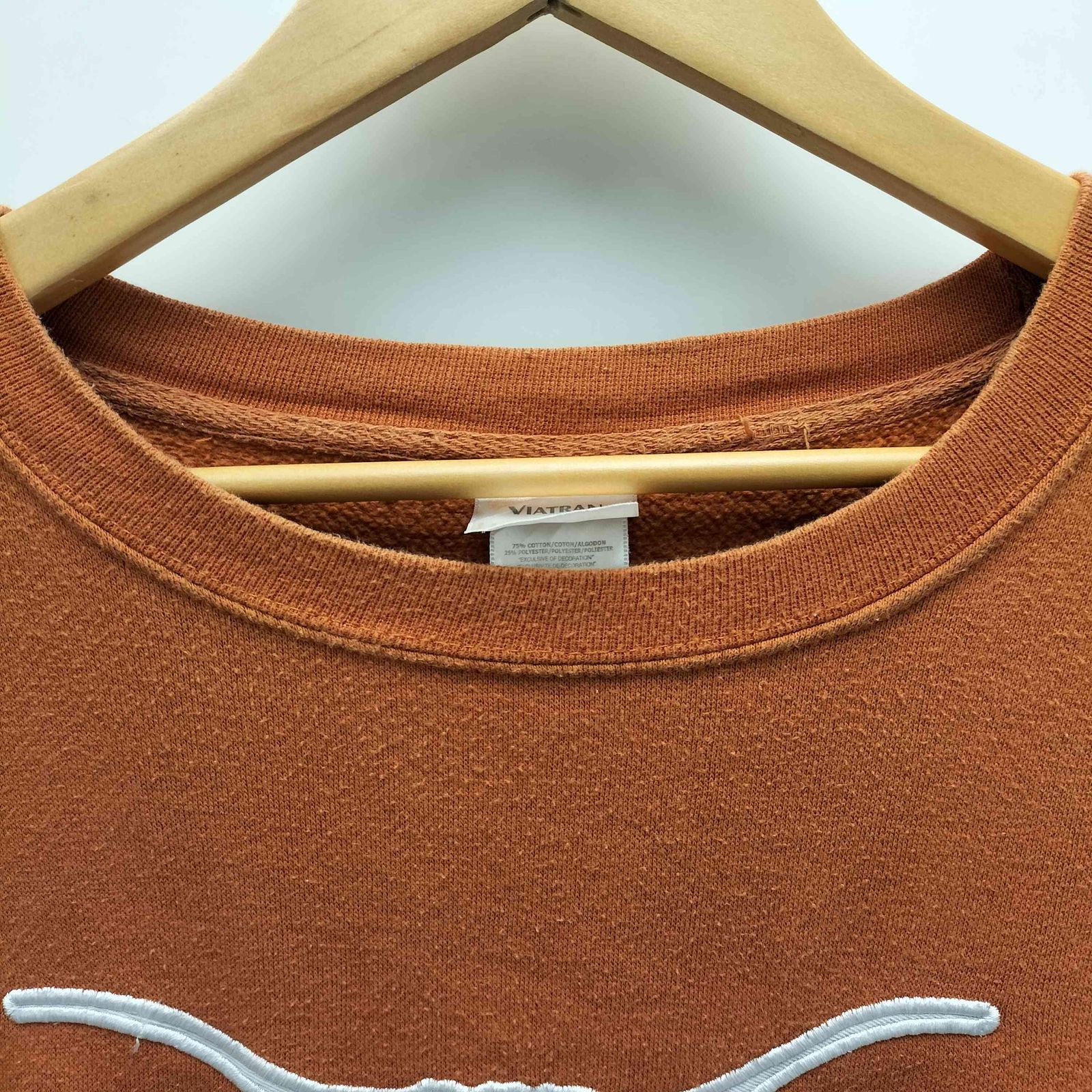 ユーズドフルギ USED古着 フロント刺繍 クルーネックスウェット メンズ 