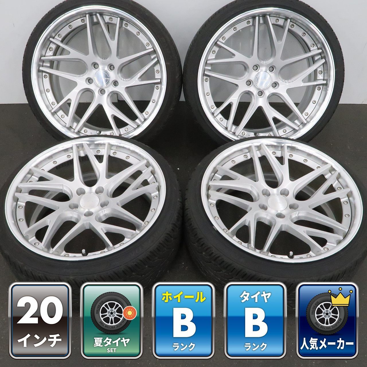 4本 WORK GNOSIS CVX 20インチ 10J +29 +32 5H PCD 114.3 ラジアル YOKOHAMA PARADA Spec-X 2023年 235/35R20 ワーク グノーシス 2ピース