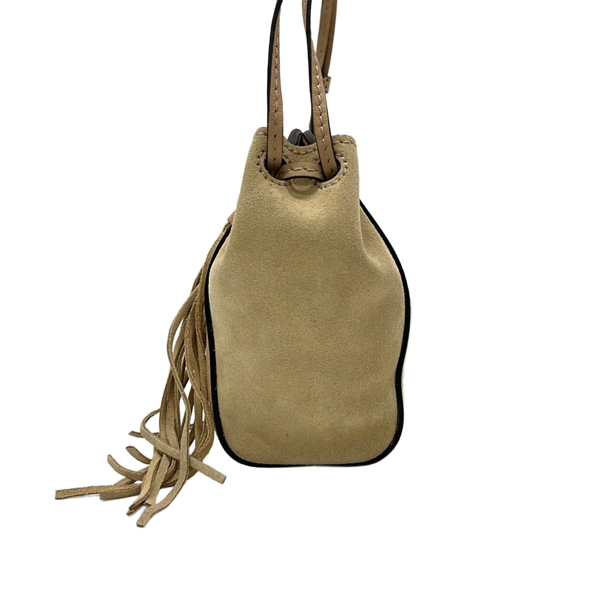 Chloé フリンジ付きショルダーバッグ ベージュ Chloe(クロエ) ショルダーバッグ - ピンクベージュ×ベージュ フリンジ