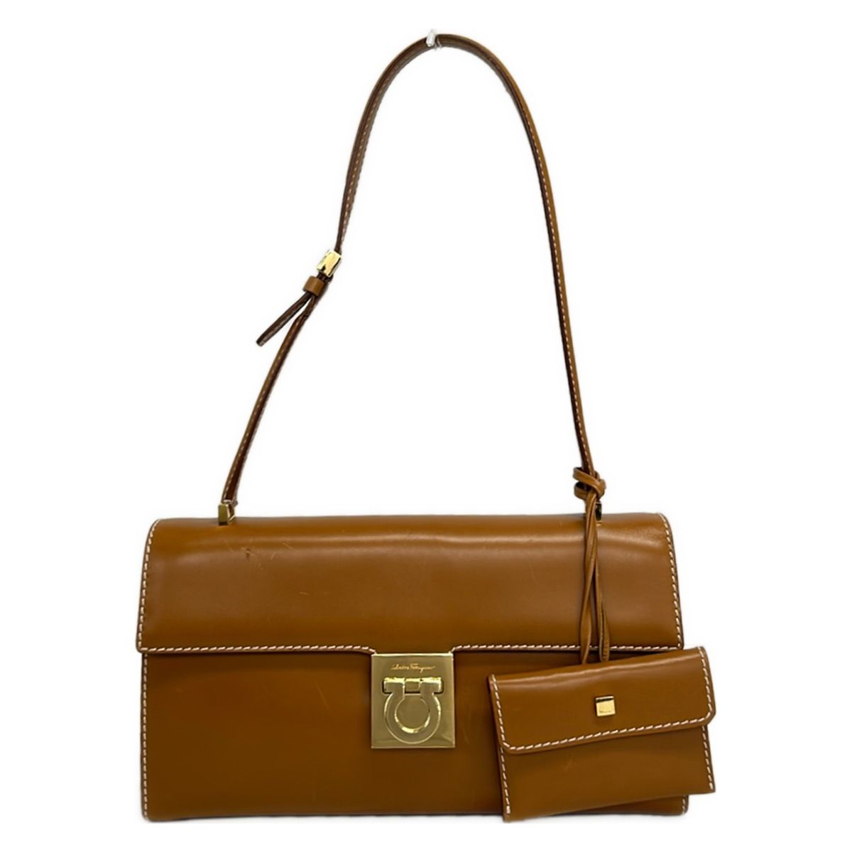 FERRAGAMO/SalvatoreFerragamo(サルバトーレフェラガモ) ショルダーバッグ ガンチーニ ブラウン レザー