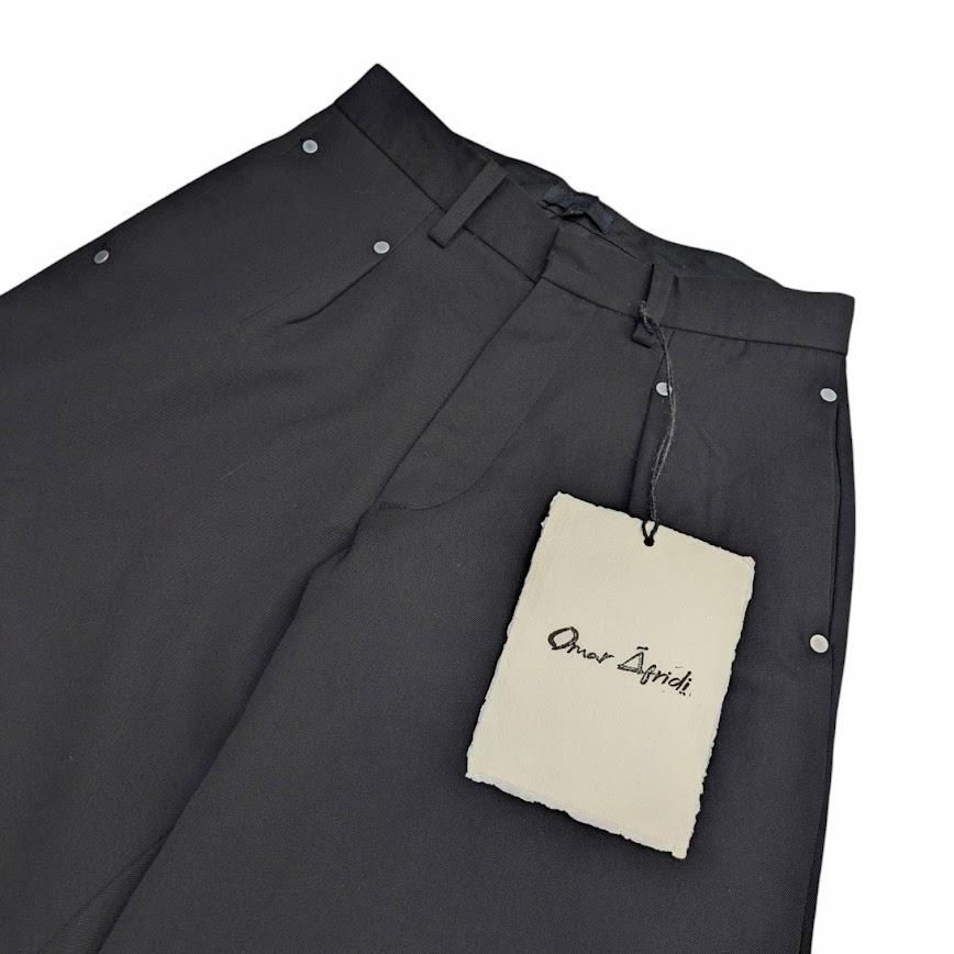 OMAR AFRIDI オマールアフリディ RIVETED WIDE CROPPED TEOUERS ワイド