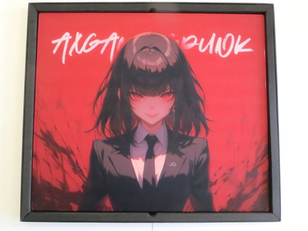 【225547】GLASS MOUSE PAD AXGamingPunkガラスマウスパッド Tai ji V2 Ellie デザイン レッド