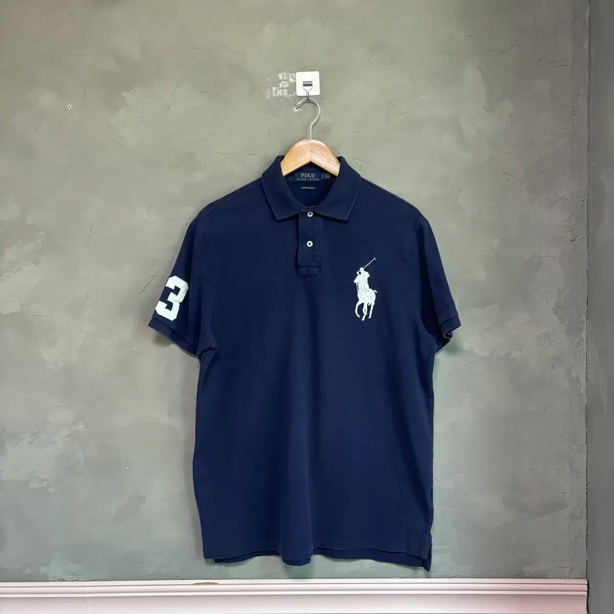 ポロ ラルフローレン ビックポニー カラーTシャツ 半袖 ネイビー