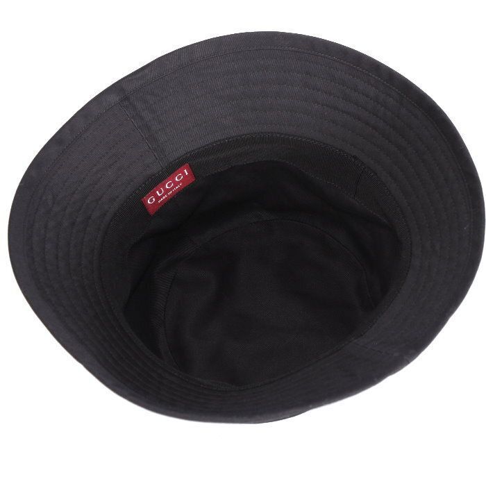GUCCI グッチ コットン バケット ハット 792789 4HBBB 1000 ブラック