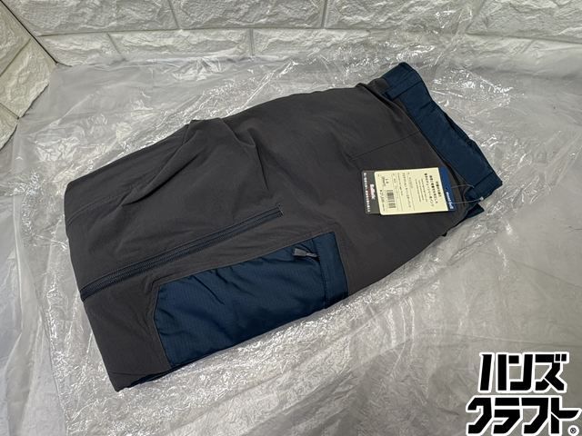 ▽【未使用】モンベル プロテクションライト ロガーパンツ #1132225 ブルーグリーン L-S(short) チェーンソー用パンツ mont-bell