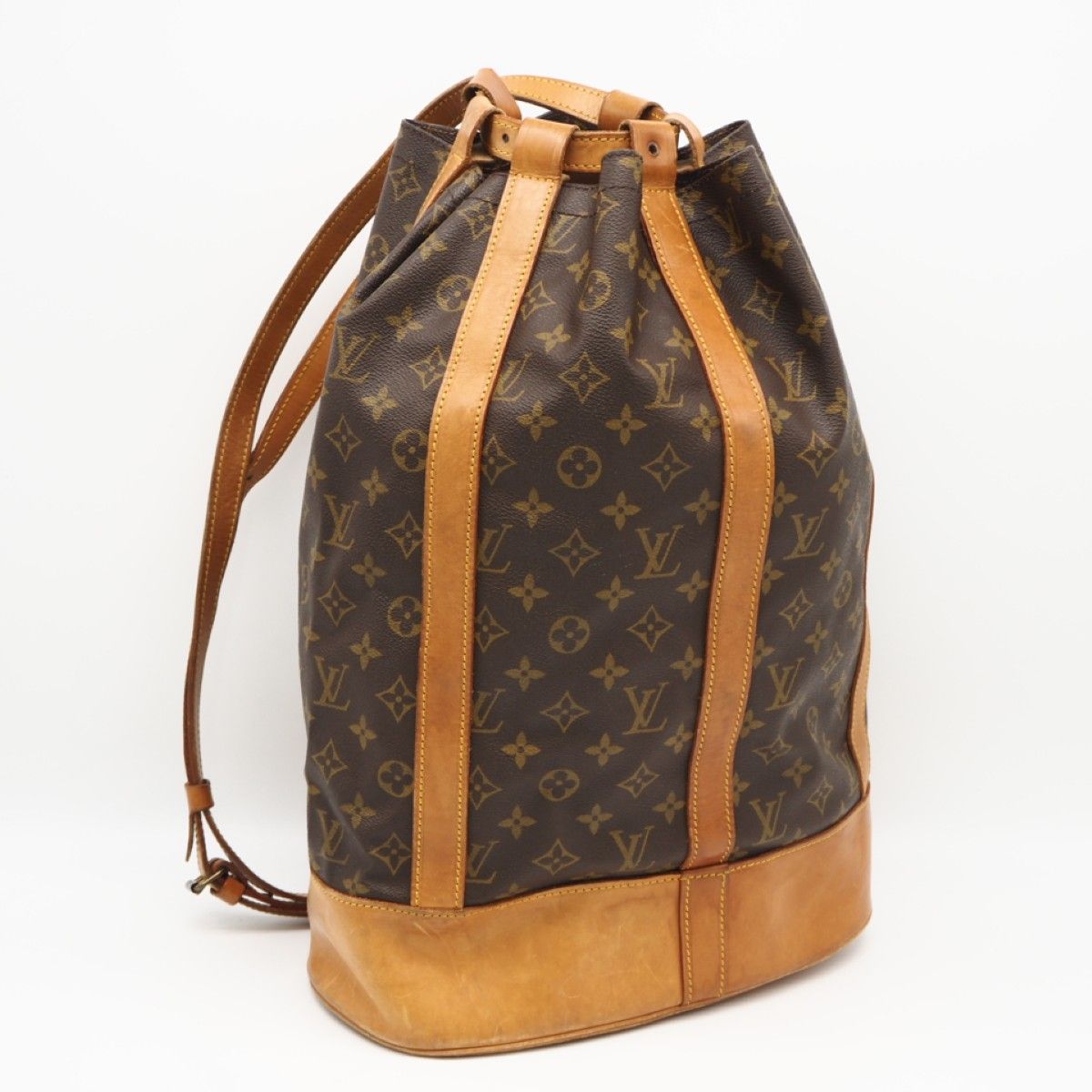★3日以内返品可★ LOUIS VUITTON ルイ・ヴィトン モノグラム ランドネGM M42244 ショルダーバッグ ブラウン コーティングキャンバス レザー レディース