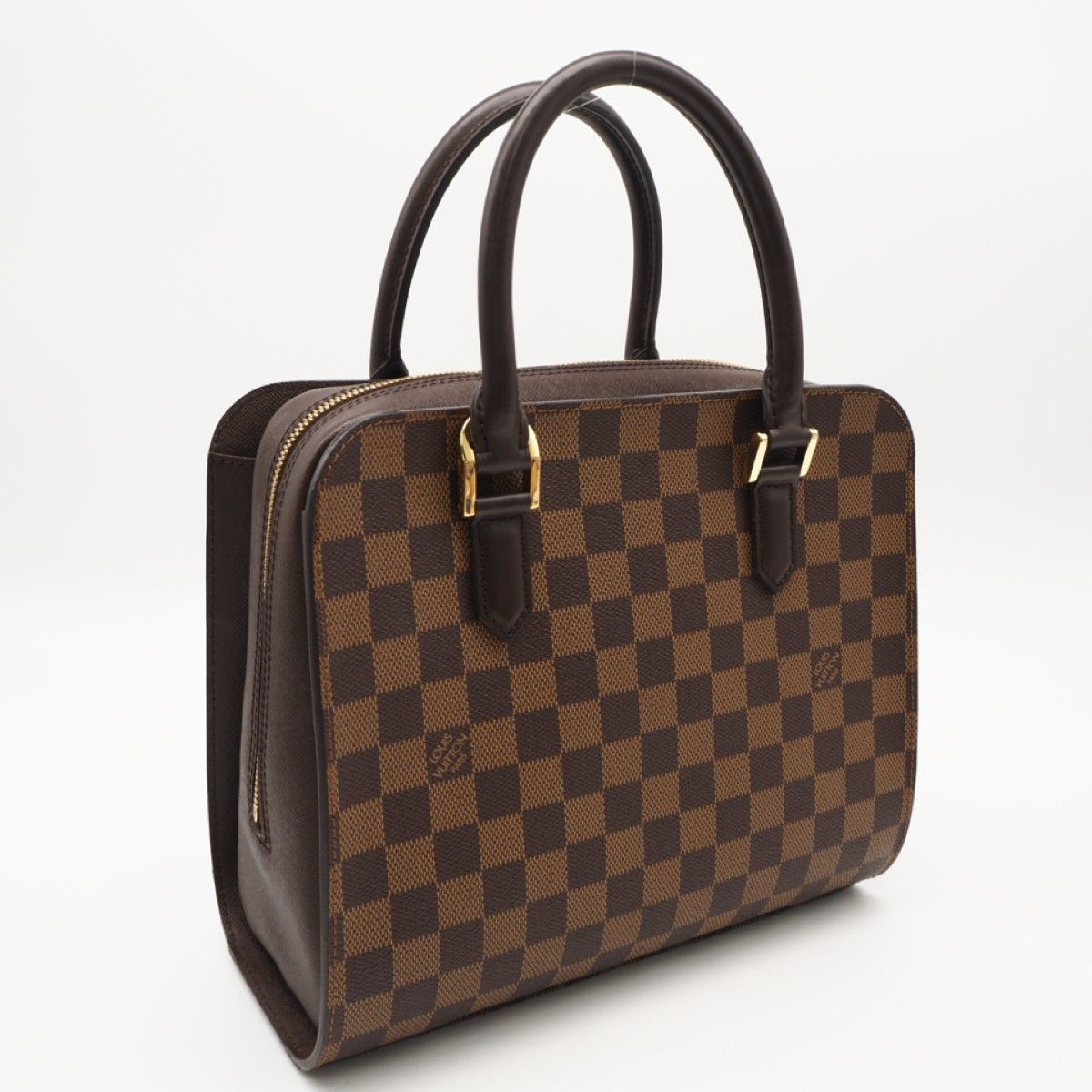 ★3日以内返品可★ LOUIS VUITTON ルイ・ヴィトン ダミエ トリアナ N51155 ハンドバッグ ブラウン コーティングキャンバス レザー レディース