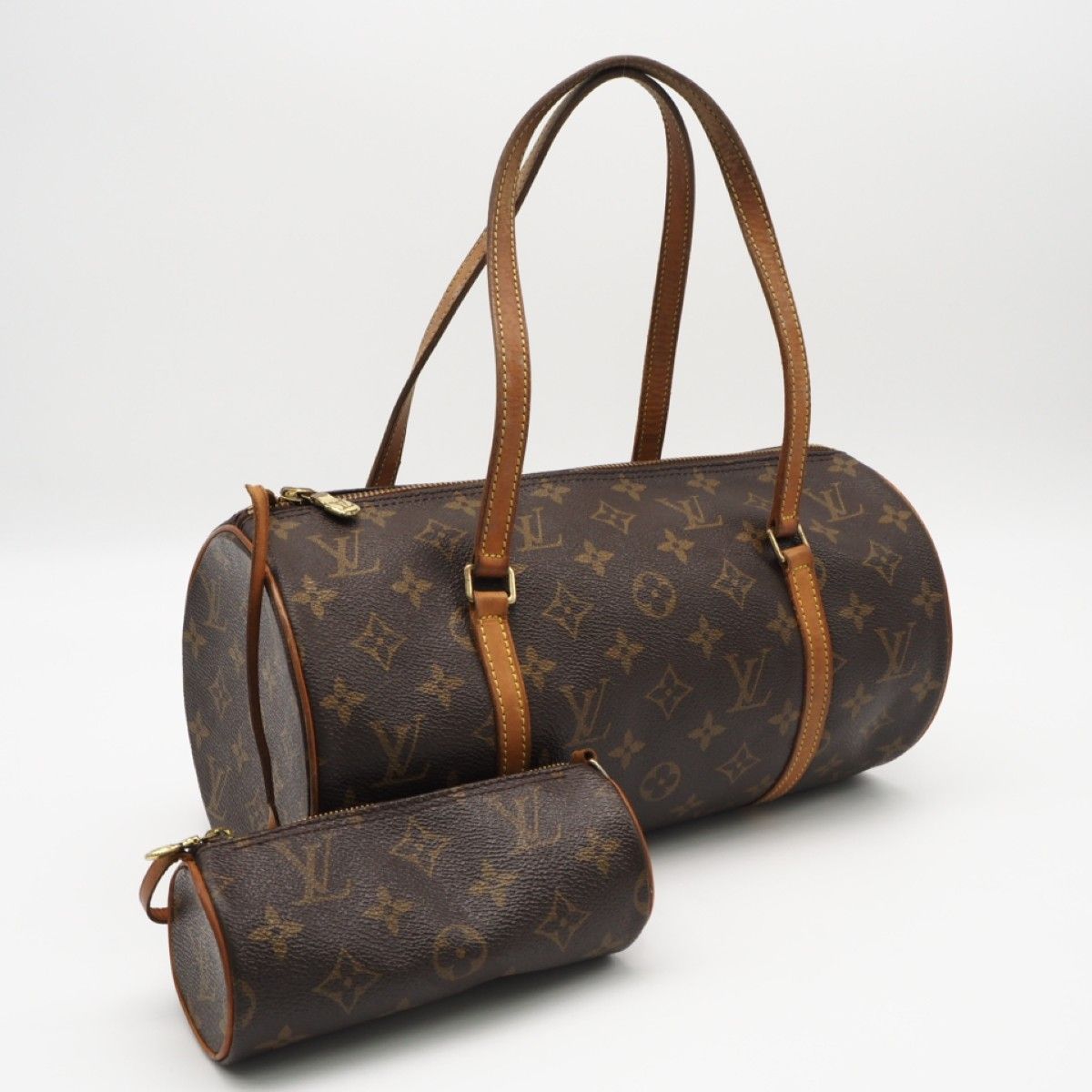 ★3日以内返品可★ LOUIS VUITTON ルイ・ヴィトン モノグラム パピヨン30 M51365 ハンドバッグ ブラウン コーティングキャンバス レザー レディース