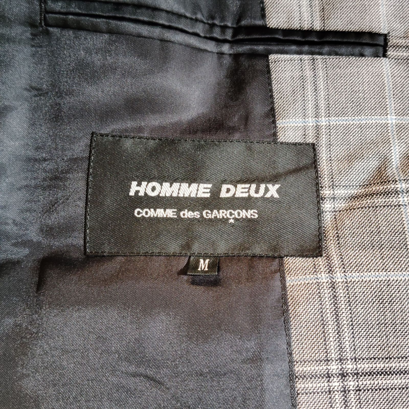 COMME des GARCONS HOMME DEUX 24ss グレンチェック 4Bジャケット M 