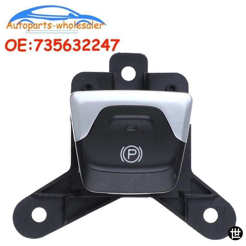 735632247 JEEP COMPASS II LONGITUDE 4X2用 明表面の電子式ハンドブレーキ パーキングブレーキボタン スイッチ カーアクセサリー