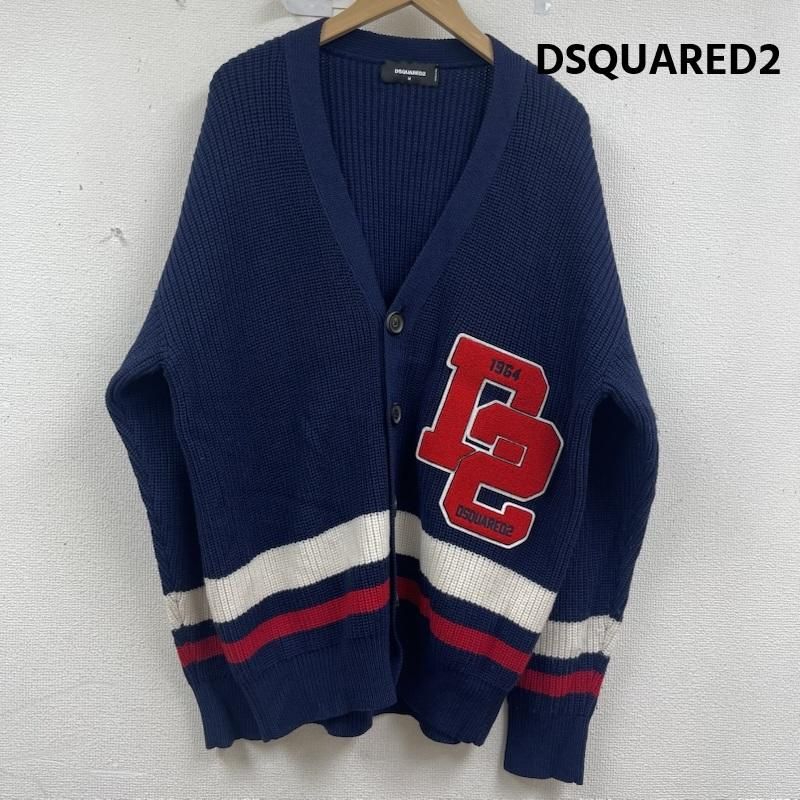 ディースクエアード D2 Knit Cardigan Vネック カーディガン ロゴ パッチ 刺繍 s74ha1420 メンズ M ISItems【USED】【古着】【中古】50160095