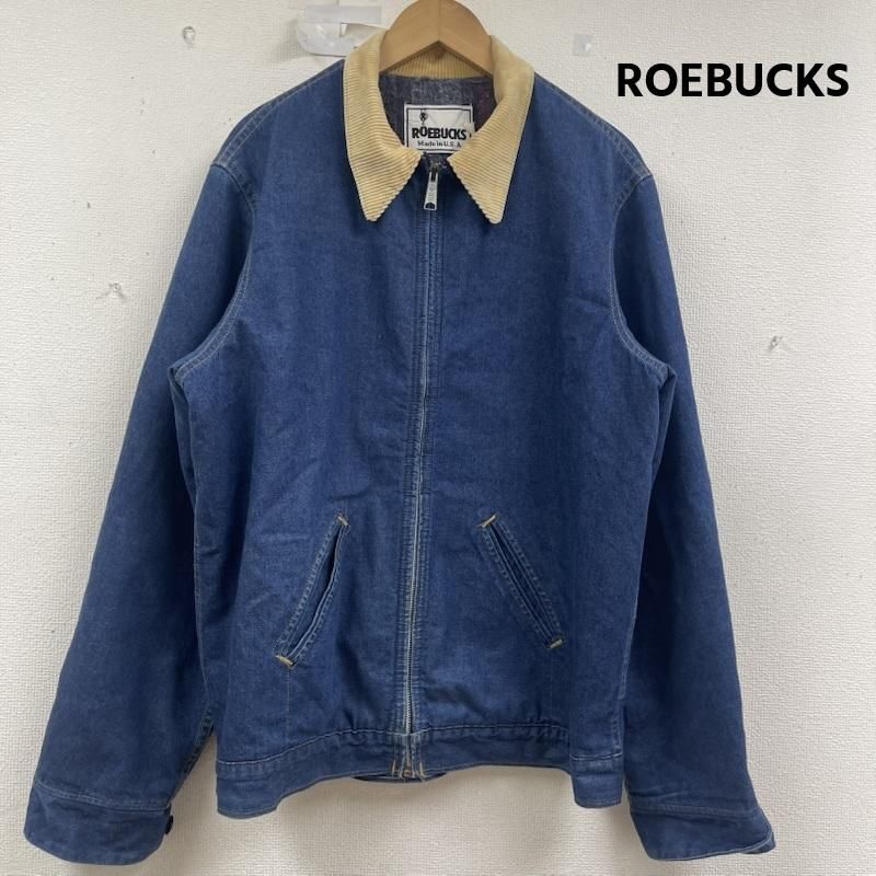 ローバックス USA製 コーデュロイ襟 デニム ワーク カバーオール ジャケット メンズ L ISItems【USED】【古着】【中古】50160104