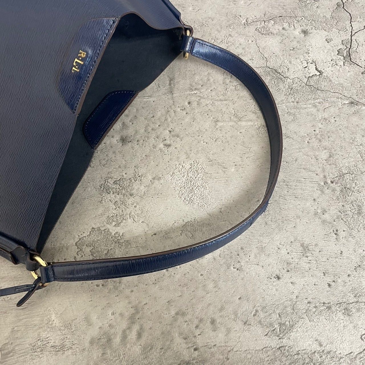 LAUREN RALPH LAUREN ショルダーバッグ ネイビー ゴールド LAUREN RALPH LAUREN ショルダーバッグ ネイビー ゴールド POLO RALPH