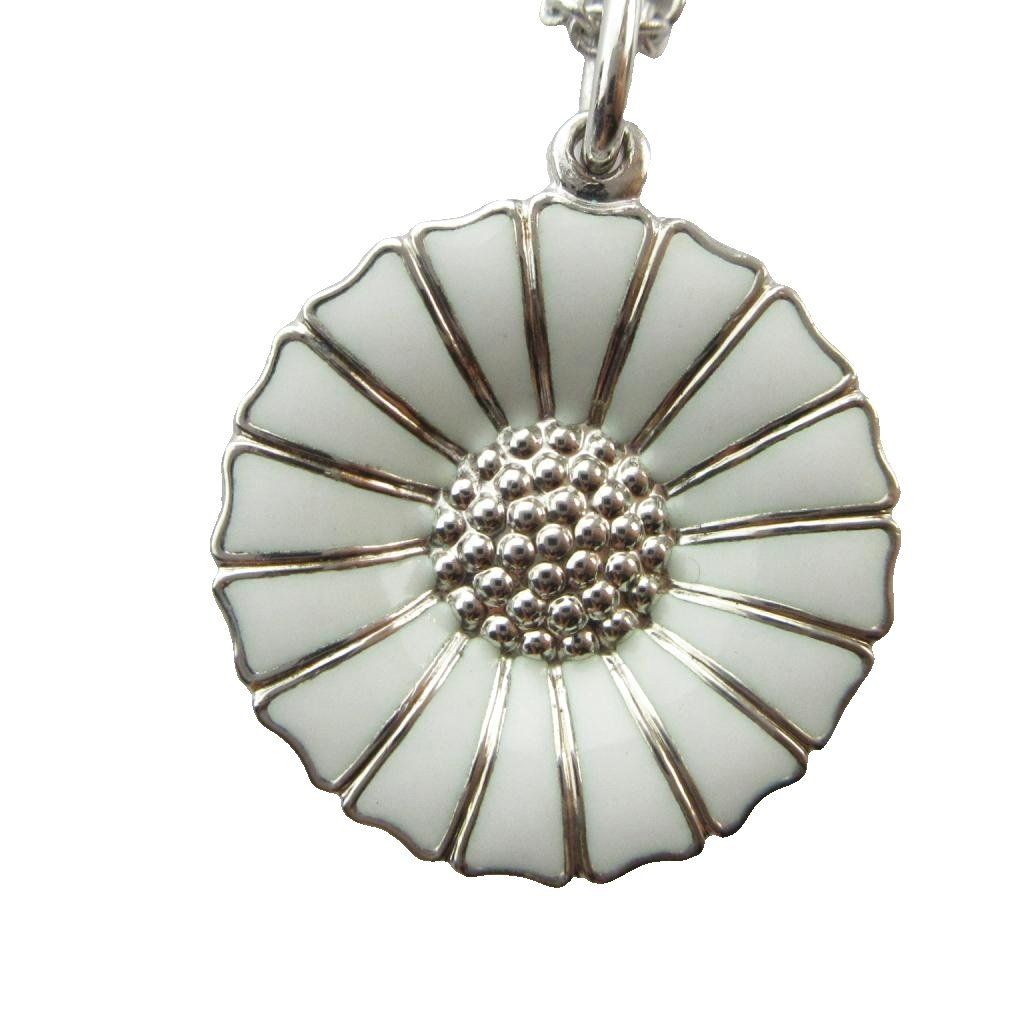 ジョージジェンセン GEORG JENSEN ネックレス アクセサリー ペンダント ロゴ 花 Silver925 シルバー色 ■GY18 /MQ