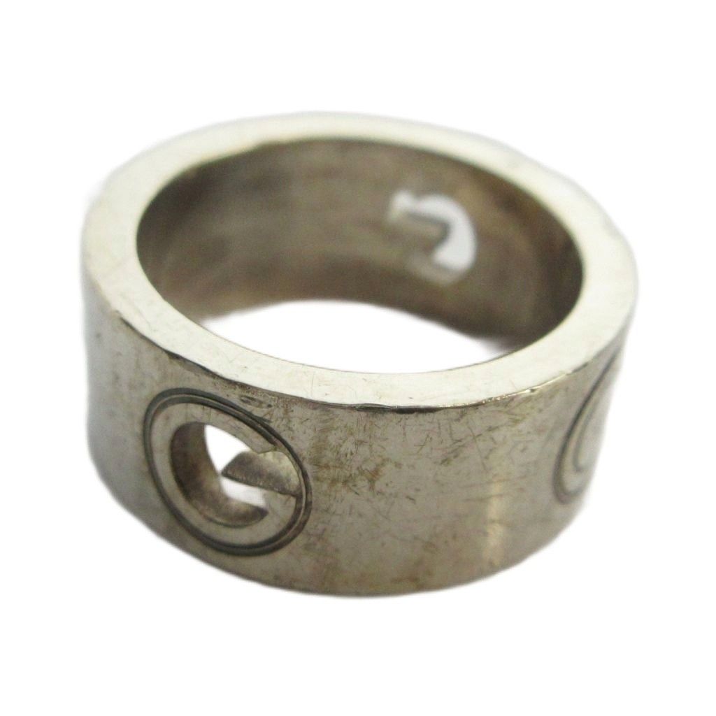 グッチ GUCCI 指輪 リング アクセサリー ロゴ Silver925 8号 シルバー 