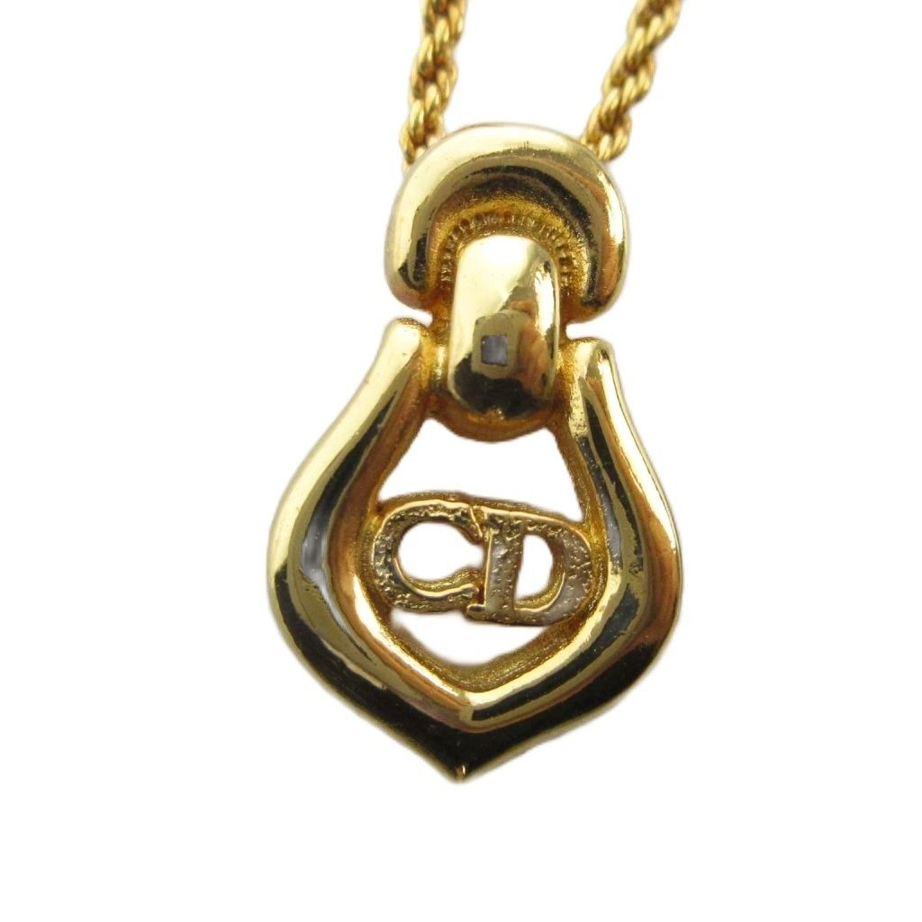 クリスチャンディオール Christian Dior ネックレス アクセサリー ペンダント CDロゴ ゴールド色 ■GY11 /MQ ■OH