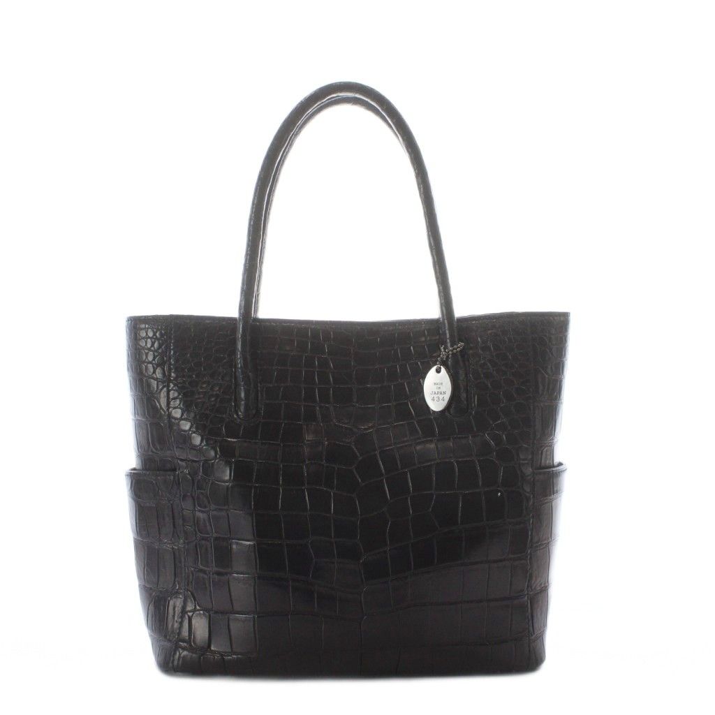 ラクジュ Laquju JRA ハンドバッグ クロコダイル 黒 ■GY18 /RI ■OS