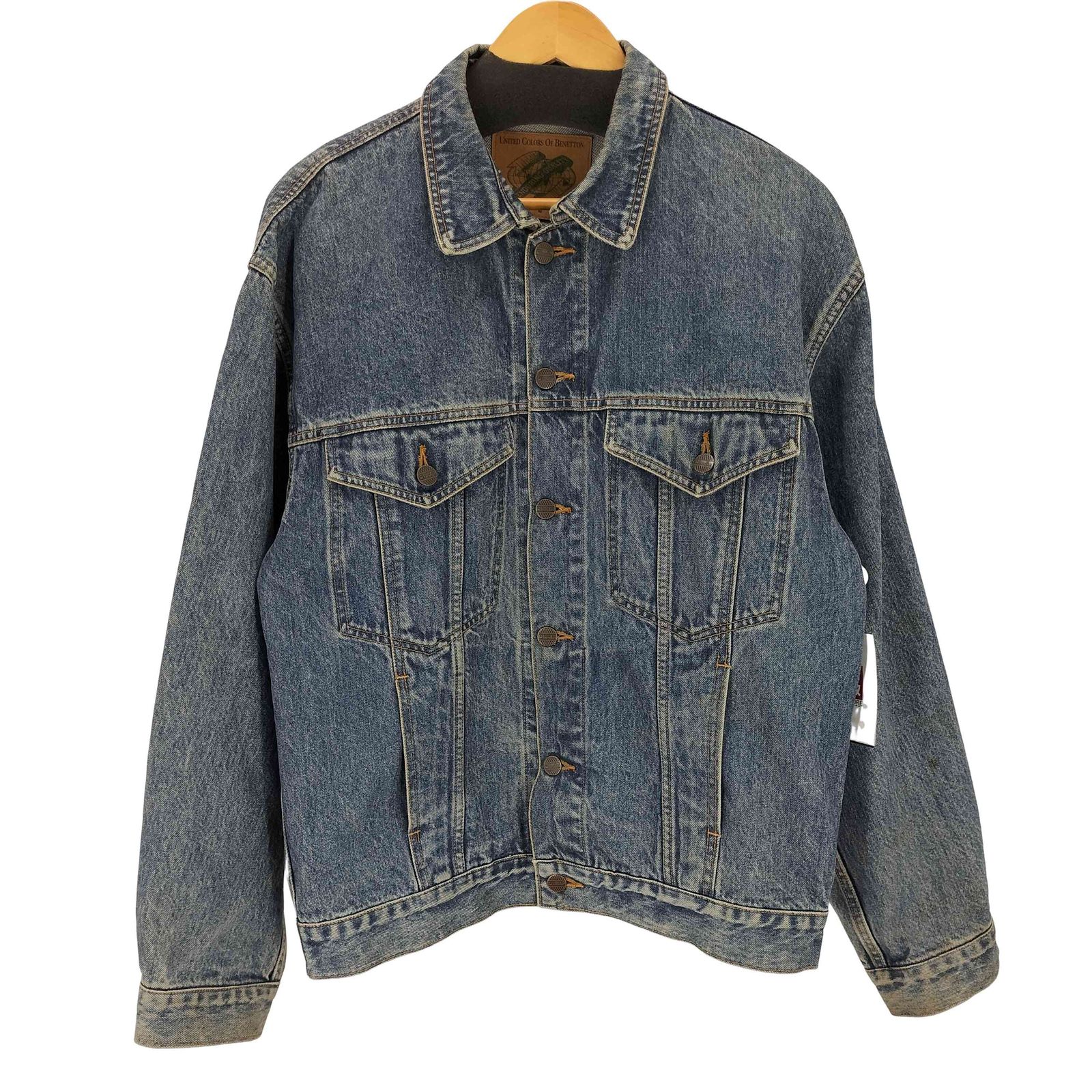 BENETTON 90s イタリア製 3rdタイプ トラッカージャケット 美品 ユナイテッドカラーズオブベネトン UNITED COLORS OF BENETTON 90~00S