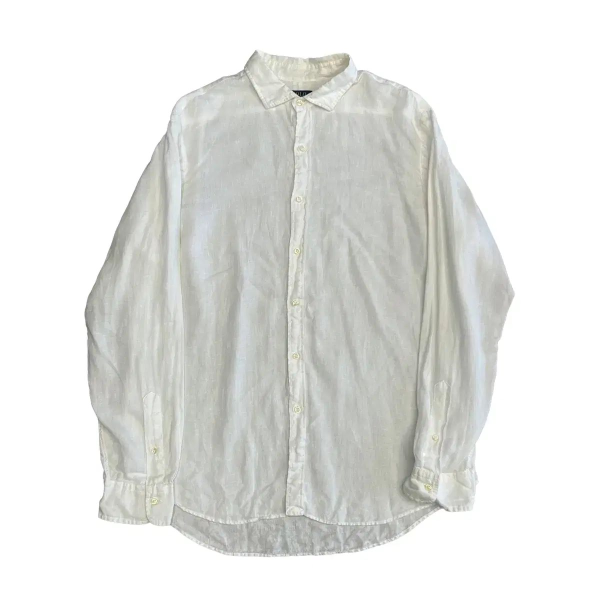 XXL ポロラルフローレン スリムフィット 白 リネン シャツ