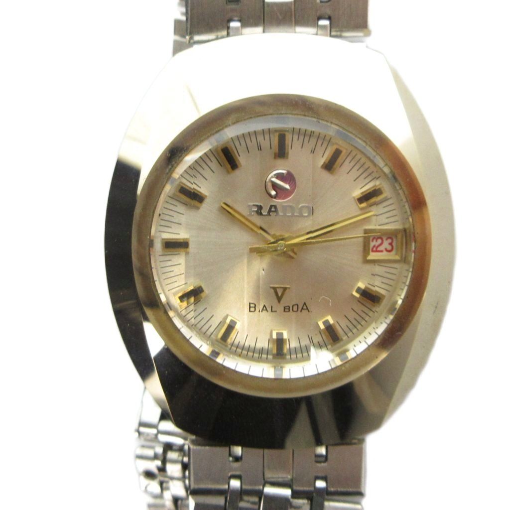 ラドー RADO BALBOA 腕時計 ウォッチ 自動巻き カレンダー付き デイト カットガラス ゴールド色 ■GY18 /MQ