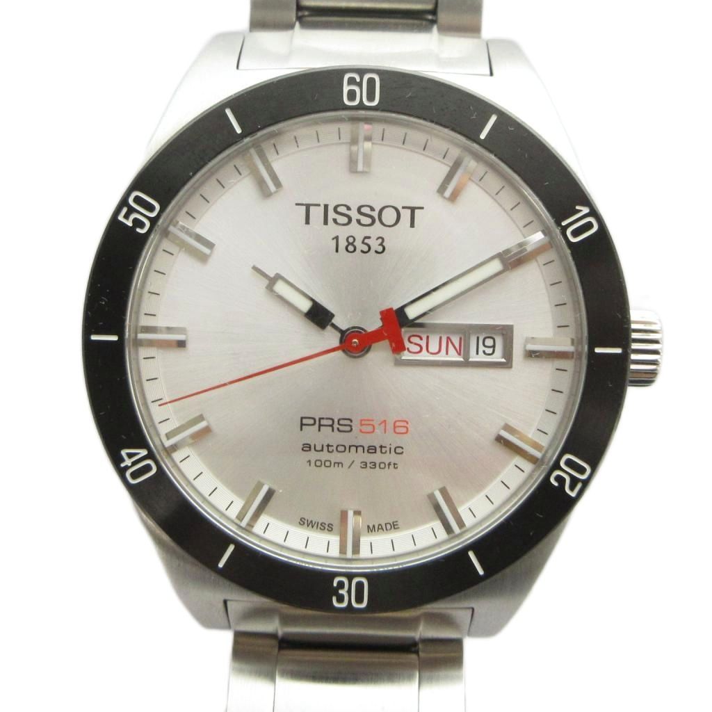 ティソ TISSOT T044430A 腕時計 ウォッチ 自動巻き ロゴ カレンダー付き デイト シルバー色 ■GY18 /MQ