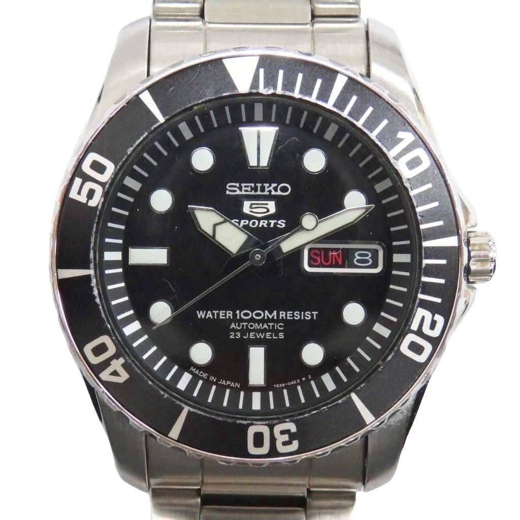 ク*ー様 SEIKO 腕時計セイコー5スポーツ7S36-02H0 デイデイトカレ セイコー SEIKO 5 スポーツ SPORT ダイバー 腕時計 ウォッチ 自動巻き