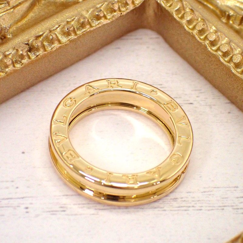 ブルガリ BVLGARI B-zero1 1バンド 実寸9号 美品 346654 リング 指輪 18金 K18イエローゴールド ゴールド #49 レディース【中古】【Aランク】