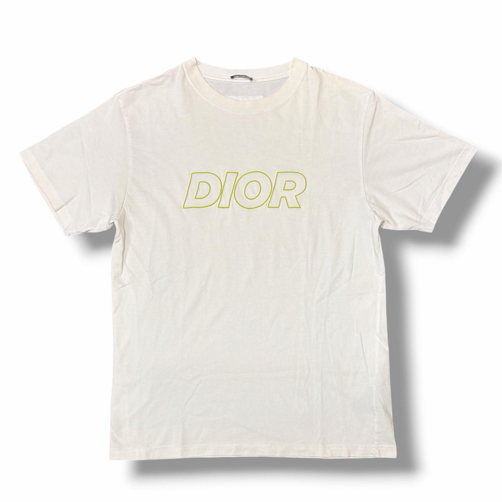 国内正規 Dior ロゴ刺繍オーバーサイズTシャツ 半袖カットソー ディオール 393J696E0847 ホワイト L （9831M）