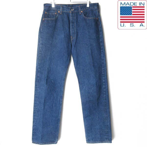 美品 1997年製 USA製 リーバイス 501 濃い色 W34 L36(実寸W33 L33) 90s アメリカ製 ビンテージ デニム ジーパン D154-21-0037ZT