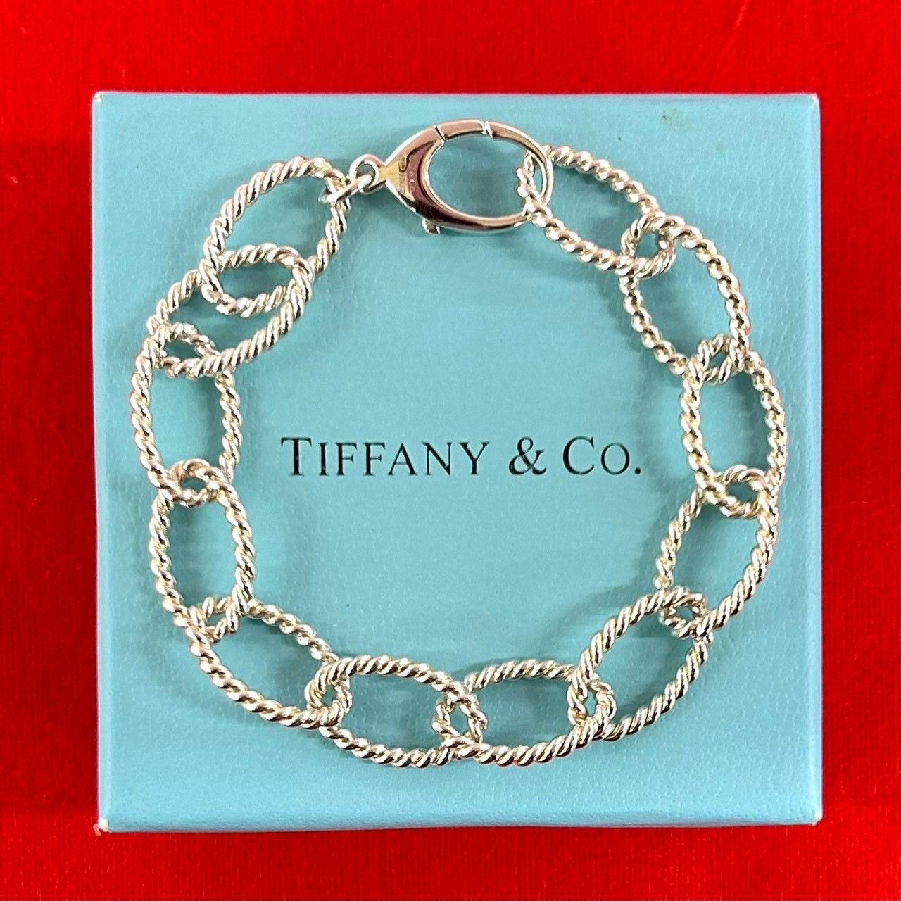 極 美品 TIFFANY&Co. ティファニー ヴィンテージ ツイスト サークル ブレスレット シルバー925 アクセサリー シルバー 37943