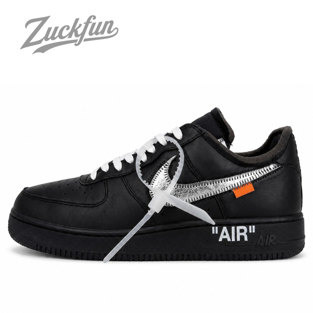 激レア 海外限定 希少 NIKE AIR FORCE 1 × Off White × Moma オフホワイト ナイキ エアフォース 1 07 ヴァージル・アブロー×モマ ブラック 黒 28cm メンズ ナイキ スニーカー PU00133