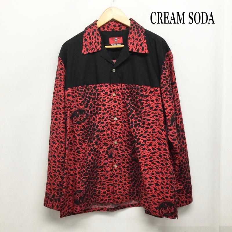 クリームソーダ CREAM SODA クリームソーダ ヒョウ柄切り替えしシャツ メンズ XL ISItems【USED】【古着】【中古】50160299