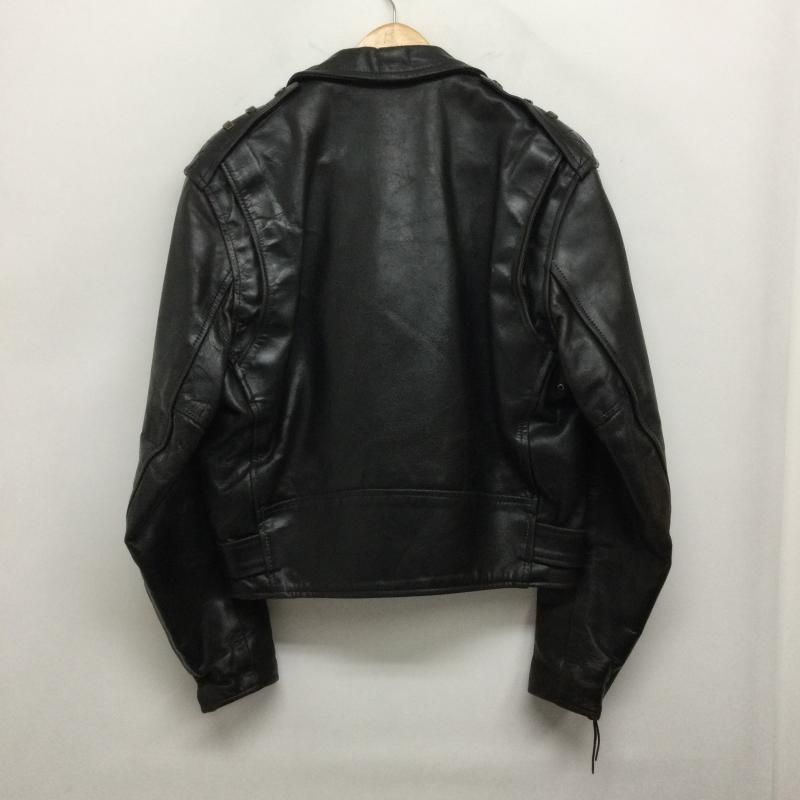 エアロレザー aero leather ダブルライダース 飛行機タグ 茶芯 裏地