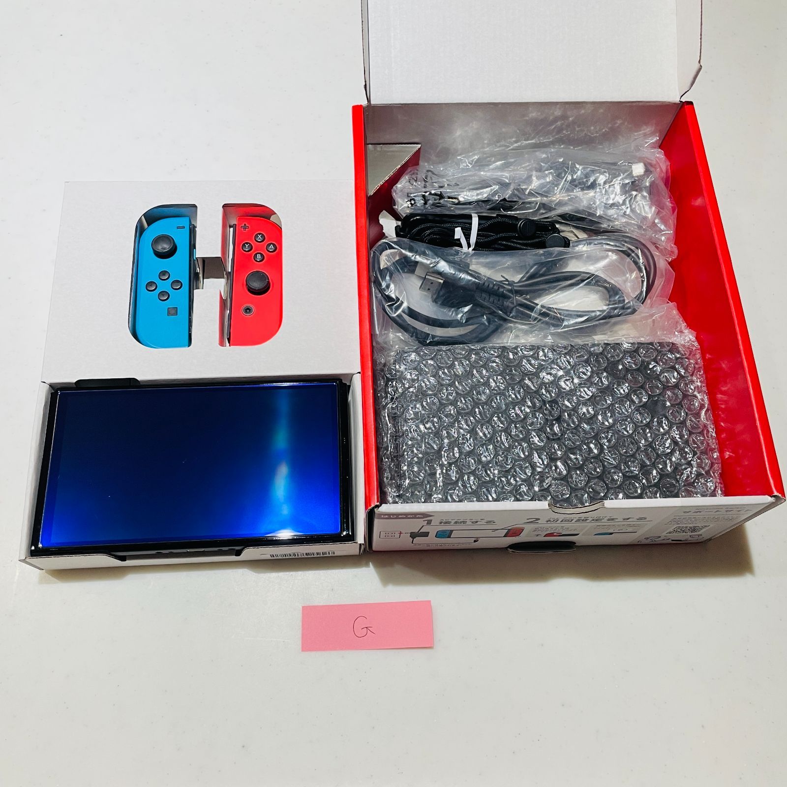 美品 Switch 有機ELモデル ネオン 液晶無傷 動作良好 OLED 付属品完備