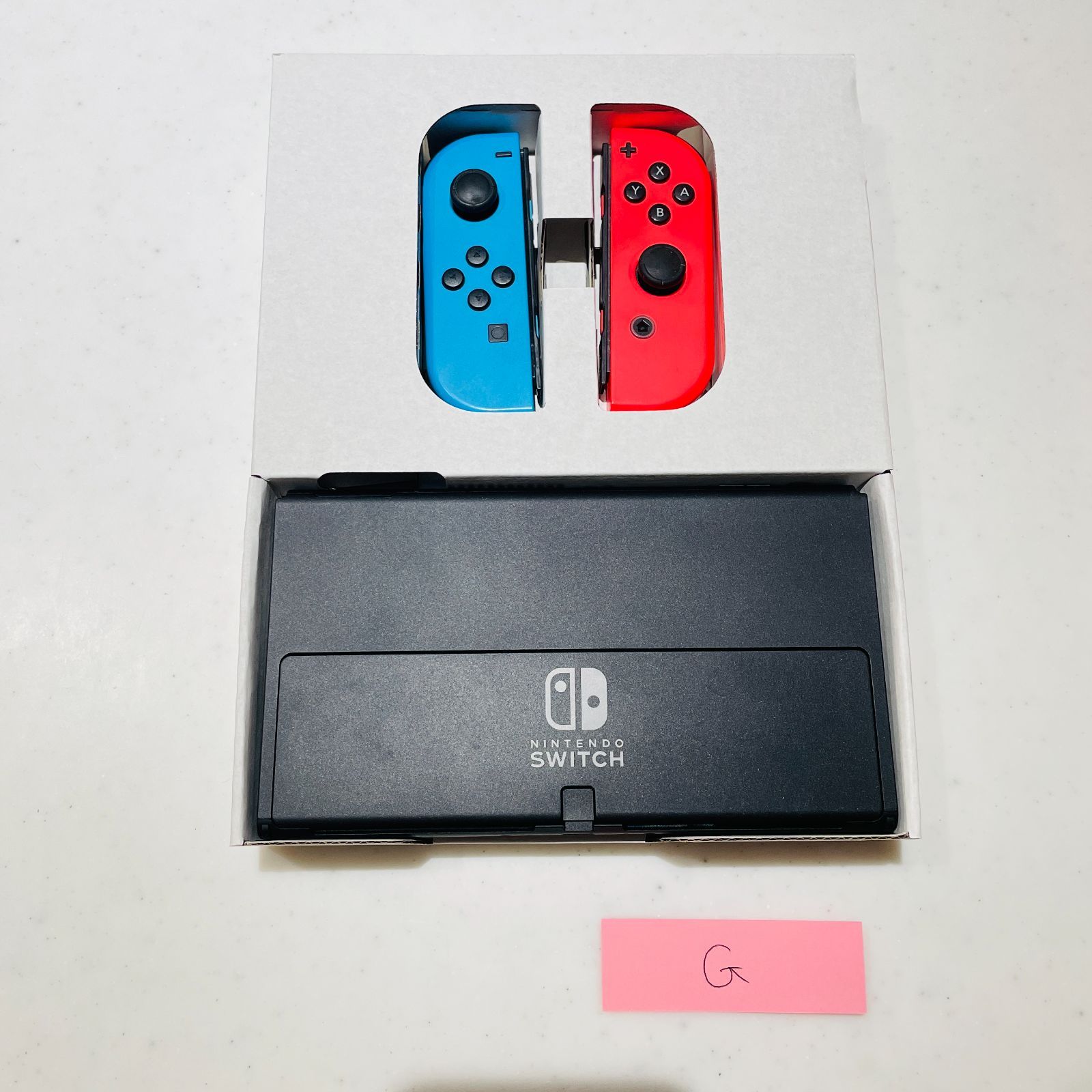 液晶美品　Nintendo Switch 本体 美品 Switch 有機ELモデル ネオン 液晶無傷 動作良好 OLED 付属品完備