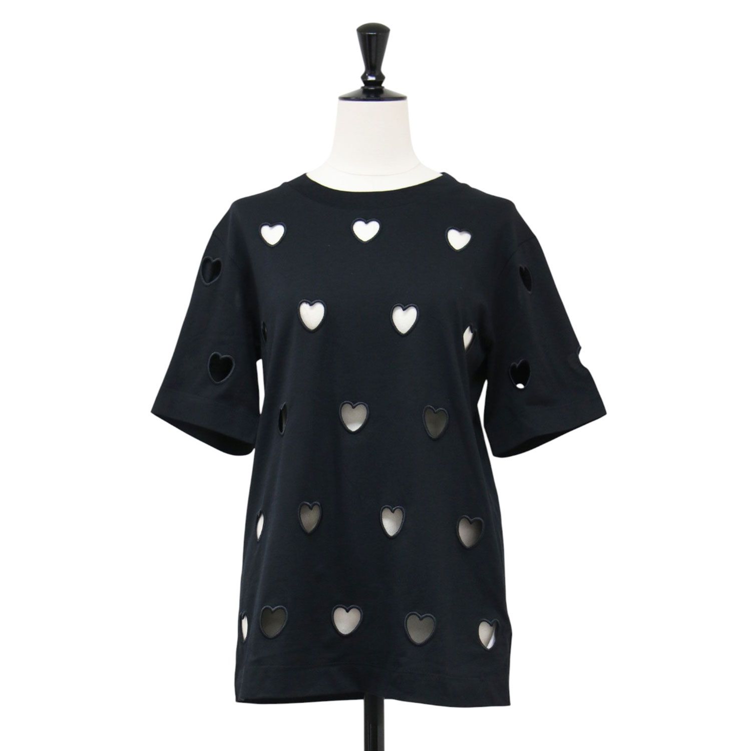 美品 シモーネロシャ ハート刺繍カットアウト長袖Tシャツ 白 xs vt6 美品 シモーネロシャ ハート刺繍カットアウト長袖Tシャツ 白 xs vt6