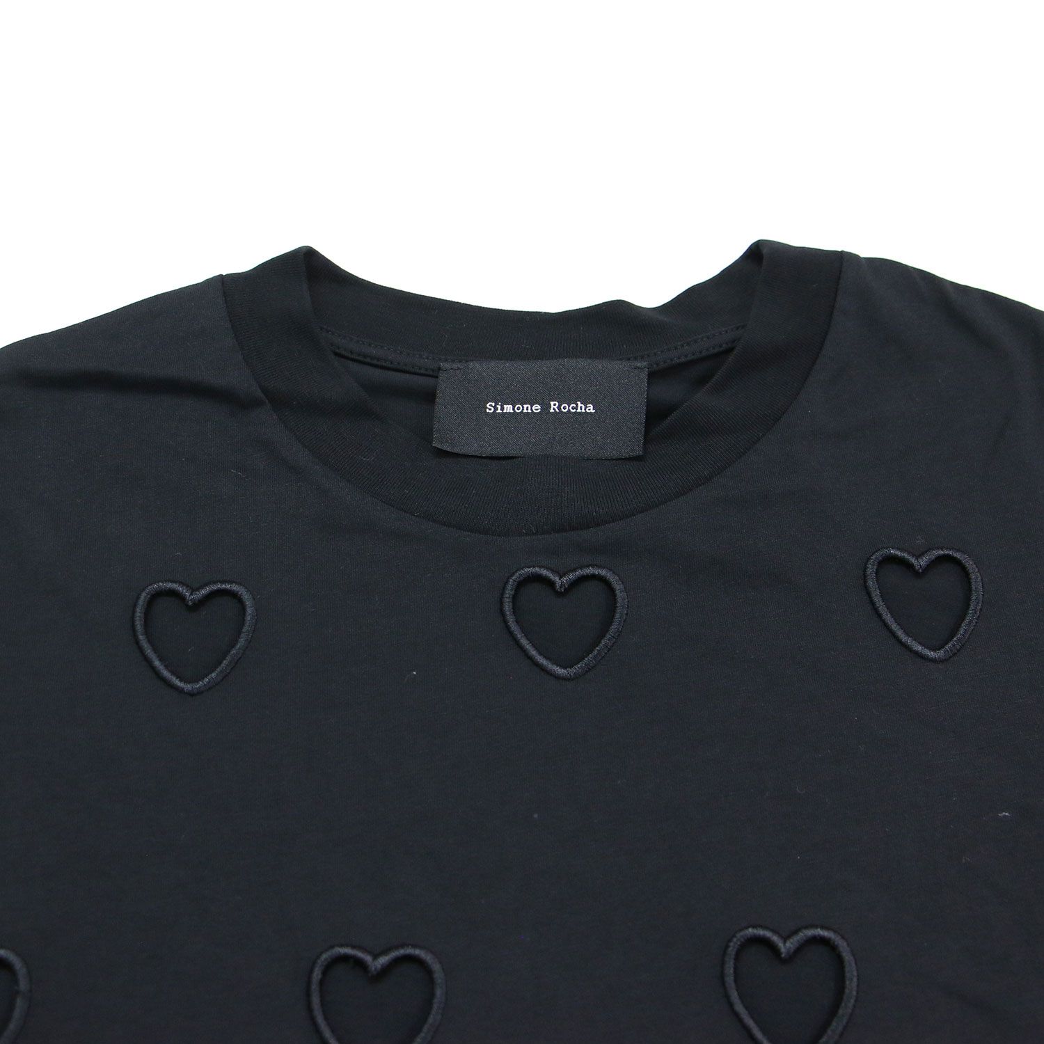Simone Rocha シモーネロシャ Tシャツ ブラック 黒 サイズ:XS | ハート