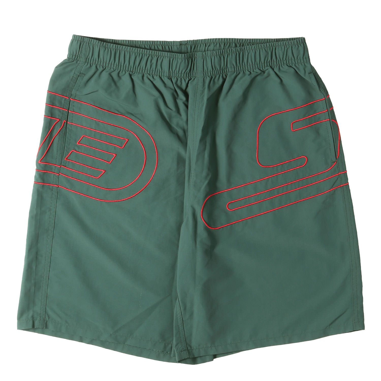 【美品】Supreme シュプリーム パンツ ダークグリーン サイズ:S | 25SS ビッグロゴ刺繍 ナイロン ショーツ(Big Logo Nylon Short) | ボトムス ショートパンツ【メンズ】【中古】