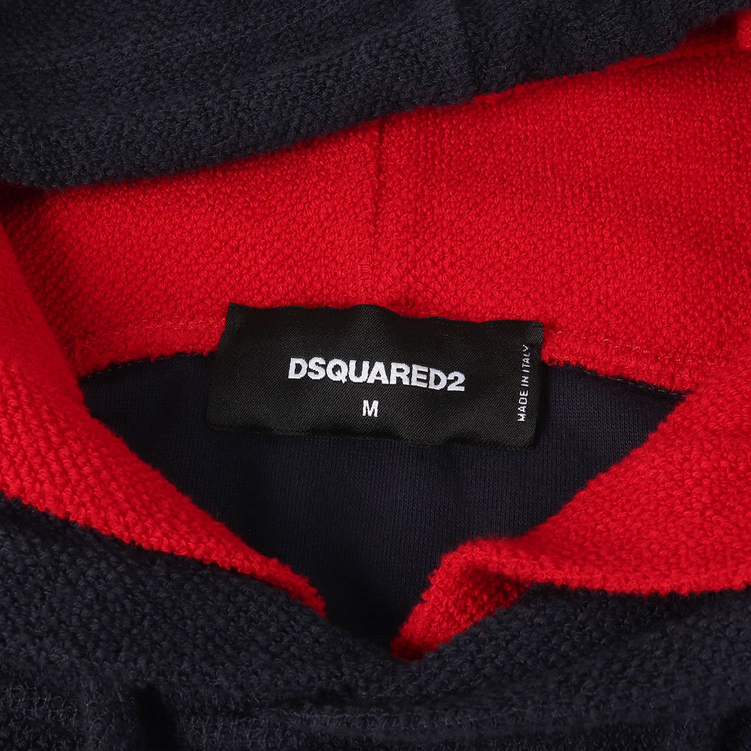 DSQUARED2 ディースクエアード パーカー ネイビー レッド サイズ:M 