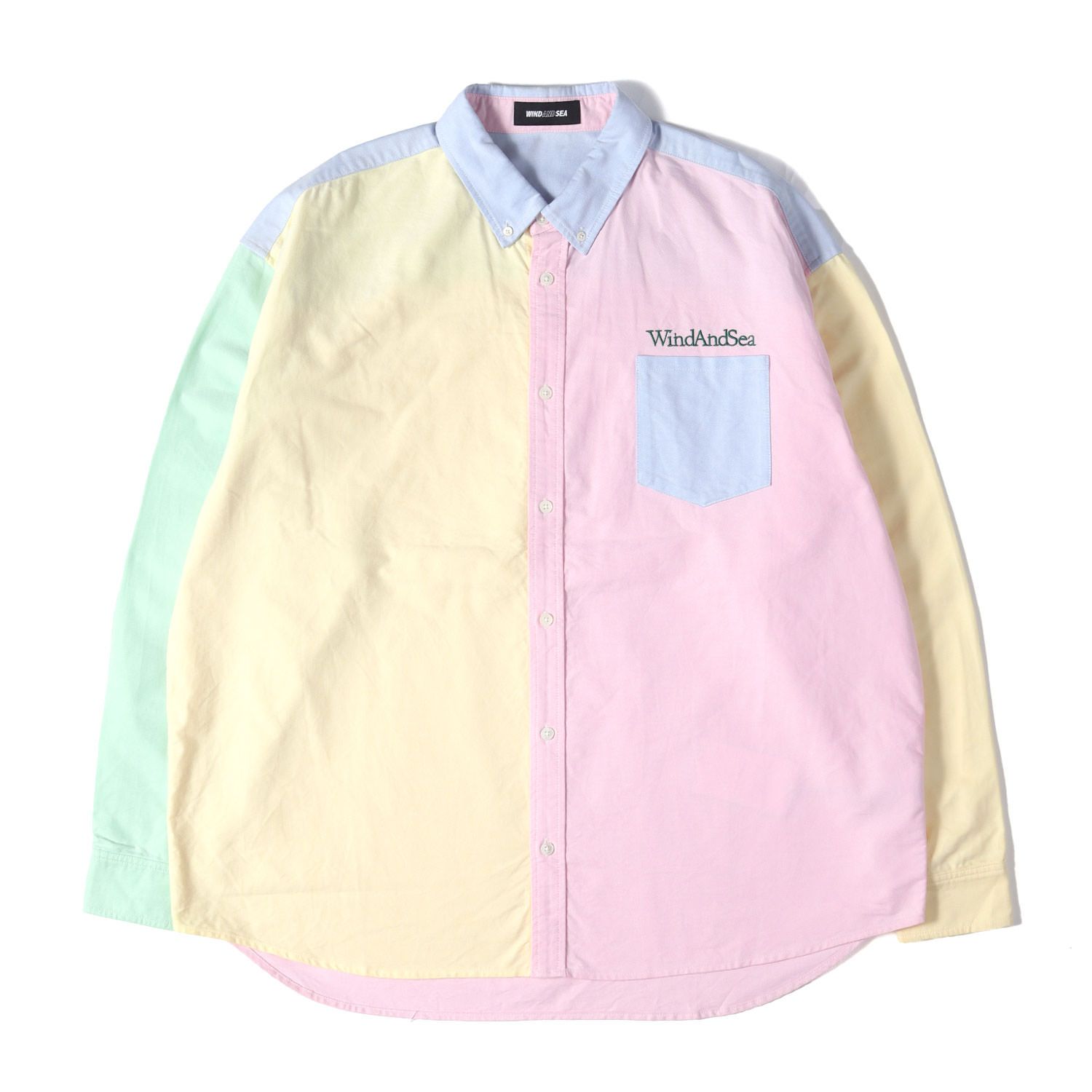 WIND AND SEA ウィンダンシー シャツ マルチカラー サイズ:M | 23SS クレイジーパターン ボタンダウン シャツ (SDT Crazy Pattern Shirt) | トップス カジュアルシャツ 長袖 日本製【メンズ】【中古】