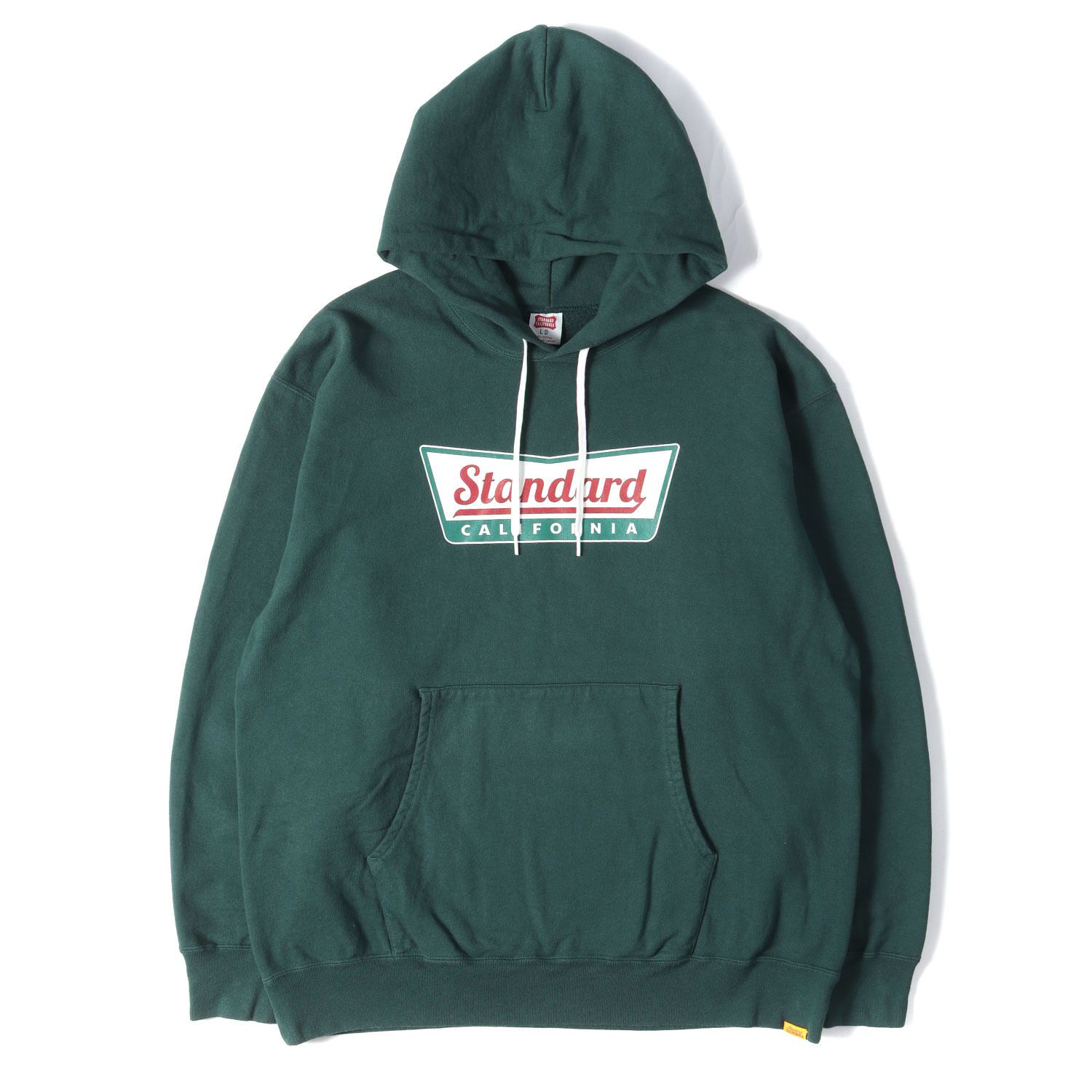 STANDARD CALIFORNIA スタンダードカリフォルニア パーカー グリーン サイズ:L | 23AW ロゴ スウェット パーカー (SD US Cotton Logo Hood Sweat) | トップス フーディー 日本製【メンズ】【中古】