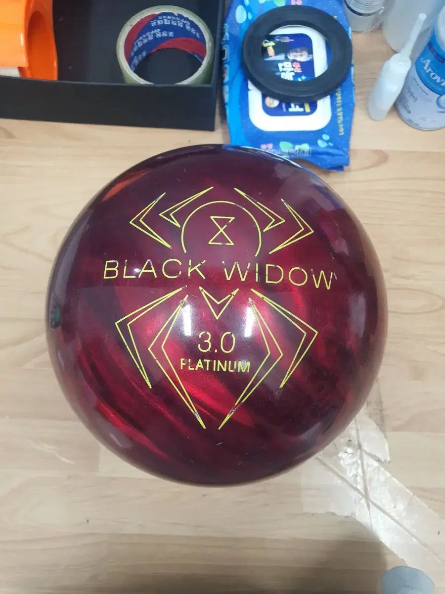 中古ボーリングボール 15p トゥーフィンガー black widow（ブラック