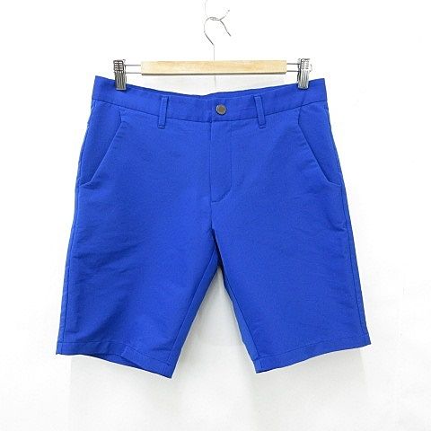 デサント DESCENTE GOLF ゴルフ スポーツウエア ハーフパンツ ショート ストレッチ 青 ブルー M