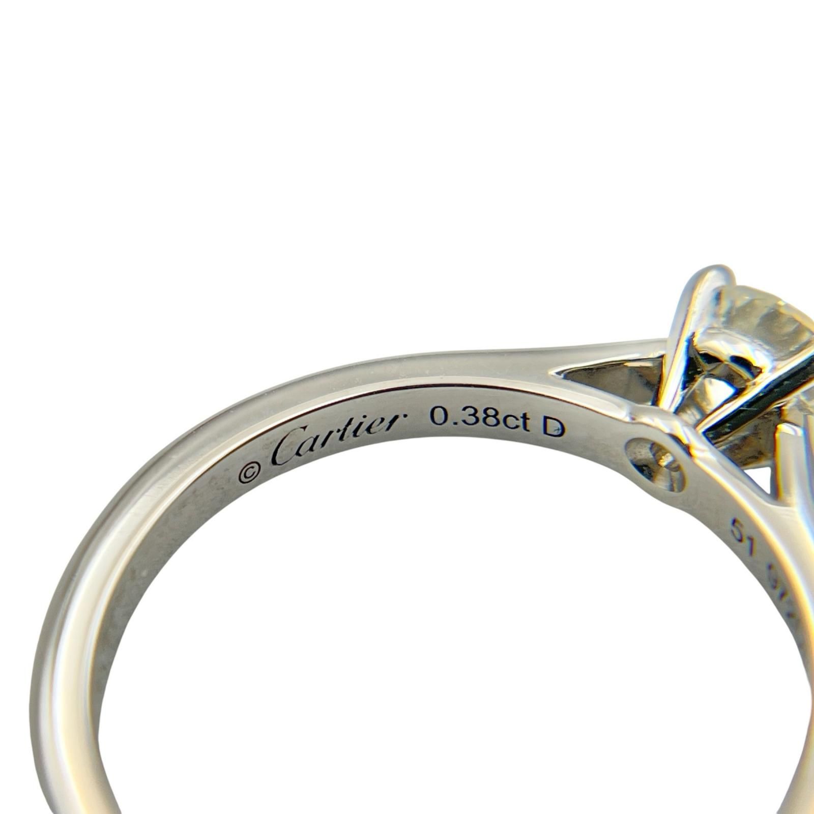 カルティエ CARTIER リング・指輪 ソリテール 0.38ct Pt950プラチナ 